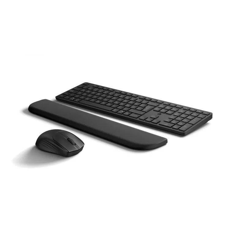 Toetsenbord- en muisset HP Multi-Device USB/Bluetooth PR585C met polssteun, zwart, muis inbegrepen