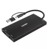 Lindy 43430 Videokabel-adapter 0,11 m USB Type-C 2 x HDMI zwart