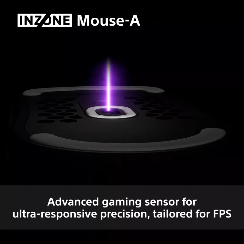 Draadloze gamingmuis Sony INZONE rechtshandig RF optisch 30000 DPI, 70G versnelling, radscrollen