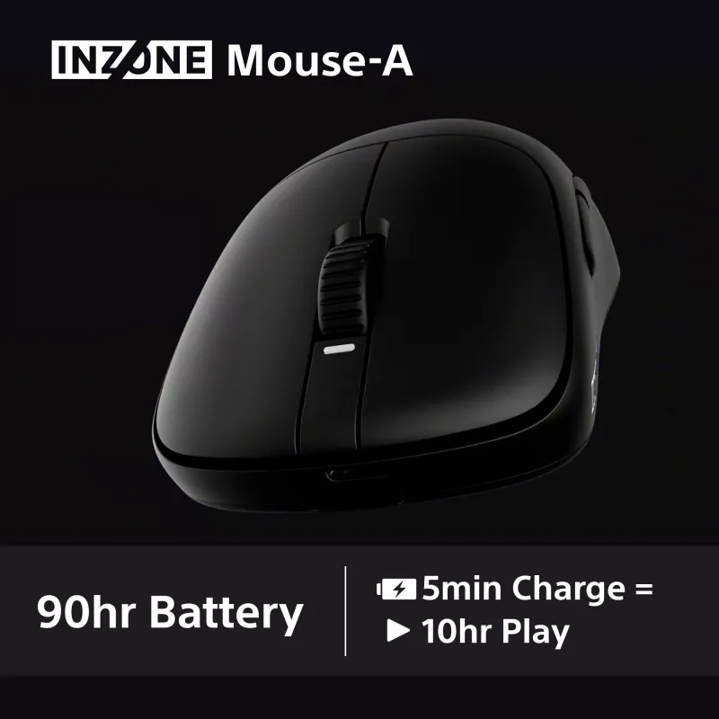 Draadloze gamingmuis Sony INZONE rechtshandig RF optisch 30000 DPI, 70G versnelling, radscrollen