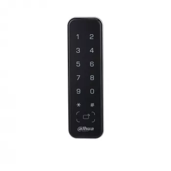 Toegangscontrolelezer DAHUA ASR2201A-D, zwart — 12 V DC, 1,7 W typisch, 135×40×15 mm