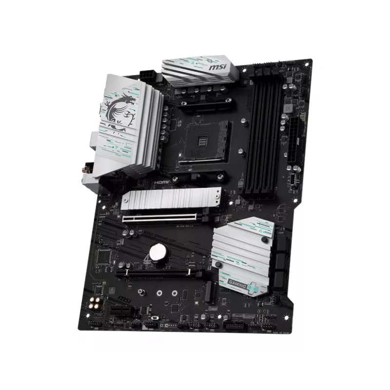 Moederbord MSI B550 GAMING WIFI ATX — AMD B550, Socket AM4, DDR4, 4 DIMM, 128 GB, Wi-Fi 5, Gigabit LAN