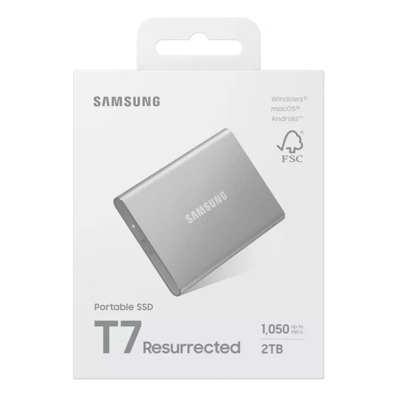 Samsung MU-PD2T0G/WW externe solid-state-drive 2 TB USB Type-C 3.2 Gen 2 (3.1 Gen 2) zilver