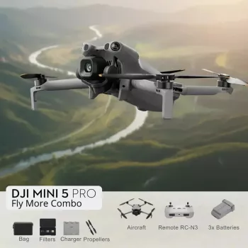 DJI MINI 5 PRO Fly More Combo (RC-N3) lichte 249g drone met 50MP sensor, Lidar, 3x accu's, afstandsbediening