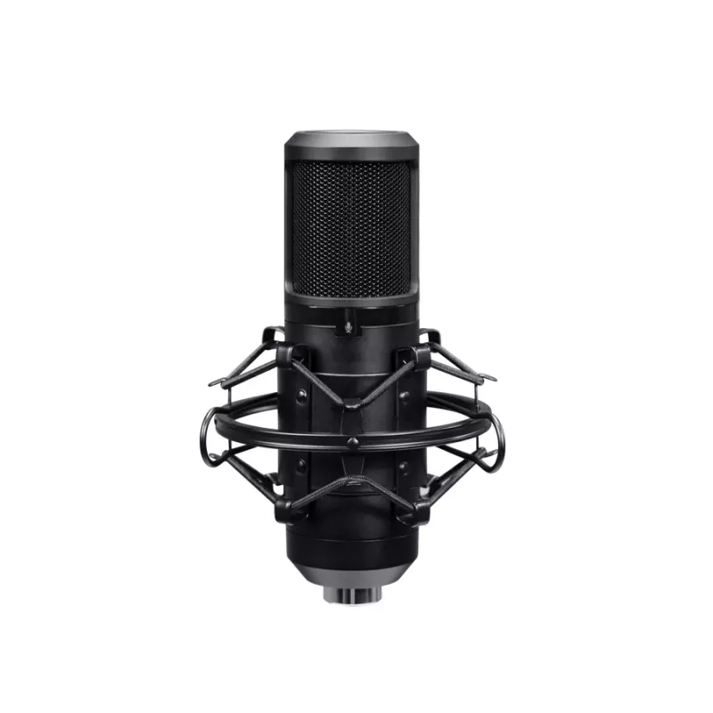 Podcast-microfoon TRUST GXT 270 Emita II+ — condensator-USB, bedraad, metalen behuizing, zwart, 2,5 m kabel