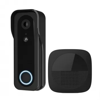 Videodeurbel TRUST DOORCAM-3000 zwart, 3 MP, Wi-Fi 2,4 GHz, microSD tot 256 GB, batterij/USB (8–24 V)