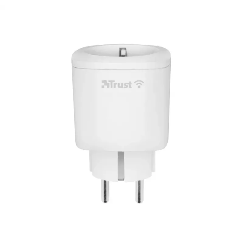 TRUST 71301 slimme stekker – Wi-Fi stopcontact binnen, 3000 W, wit, 52×52×86 mm