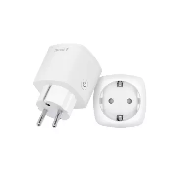TRUST 71301 slimme stekker – Wi-Fi stopcontact binnen, 3000 W, wit, 52×52×86 mm