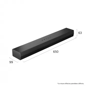 Soundbar LG S20A 2.0 kanalen, 50 W, Bluetooth SBC/AAC, bedraad & draadloos, zwart, 650×99×63 mm