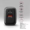 Wandlader AXAGON ACU-PQ67D, 67W, USB-C PD3.0 + USB-A QC4+, 2 uitgangen, LCD-display, 100–240V