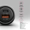 Autolader AXAGON PWC-PQ48, 48 W, USB-C (PD3.0) + USB-A (QC4+), ingang 12–24 V, zwart