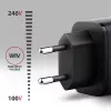 Voeding AXAGON ACU-PQ67, 67W, PD3.0 + QC4+, 1x USB-C + 1x USB-A, 100–240V, grijs/zwart