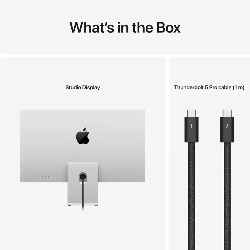 Monitor Apple Studio Display 27 inch 5K (5120×2880) LED, standaardglas, VESA-houder, zilver