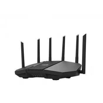 Tabletop-router ASUS RT-BE90U BE9400 AiMesh — tri-band Wi‑Fi 7 (2,4/5/6 GHz), 9400 Mbit/s, 2,5 Gigabit Ethernet, 4× RJ‑45 LAN, USB, Zwart