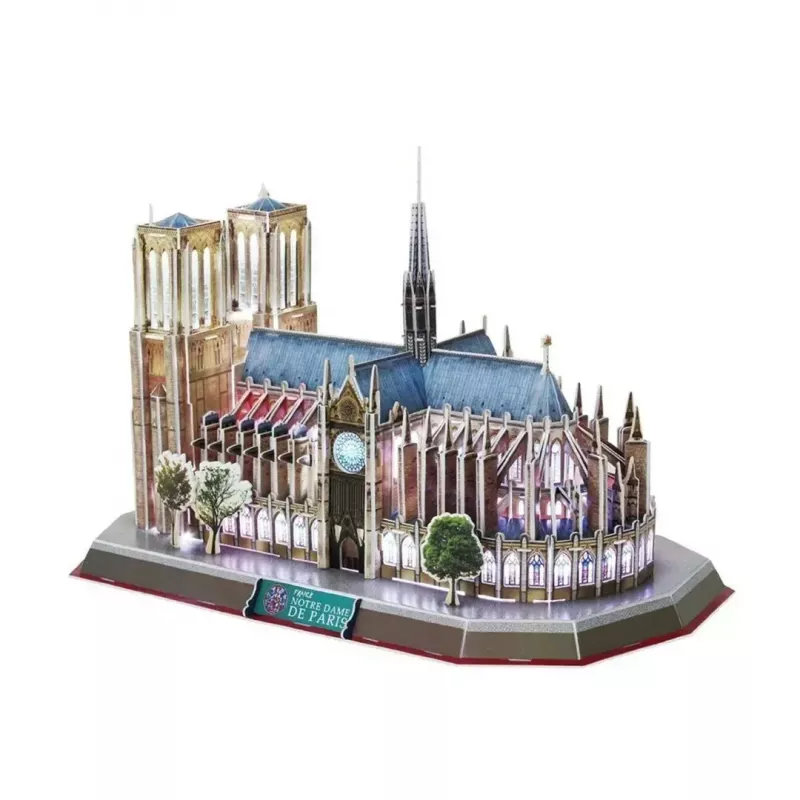 3D-puzzel CubicFun Notre Dame (licht) — model DA-20509, lichtgevende uitgave