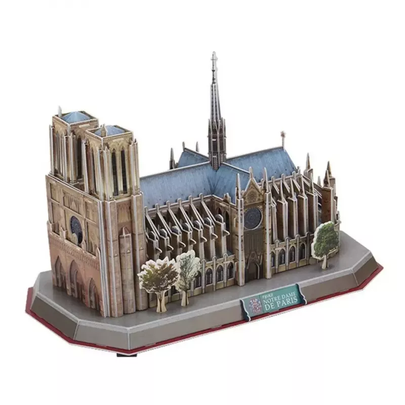 3D-puzzel CubicFun Notre Dame (licht) — model DA-20509, lichtgevende uitgave