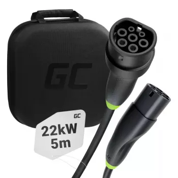 Oplaadkabel groen Cell EVKABGC01 Type 2 — 5 m, 22 kW (3-fasig), 32 A, zwart