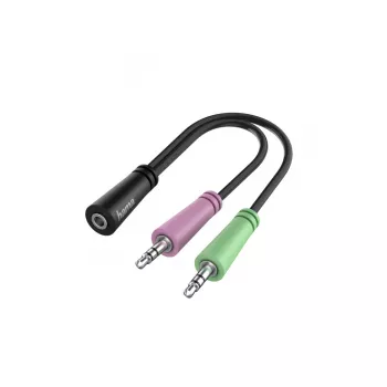 Hama 00200351 audiokabel 0,15 m 3,5 mm TRS 2 x 3,5 mm zwart