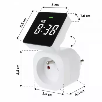 Digitale tijdschakelaar GreenBlue GB610E, max. belasting 16A, IP20, programmeerbare aan-/uitcycli