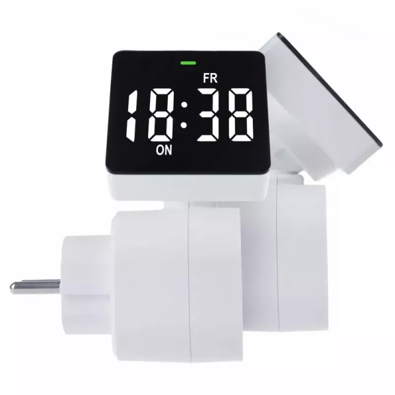 Digitale tijdschakelaar GreenBlue GB610E, max. belasting 16A, IP20, programmeerbare aan-/uitcycli