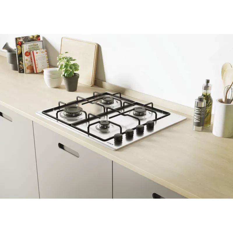 Candy Smart CHW6LBX/4U roestvrijstaal inbouw 60 cm gas 4 zone(s)