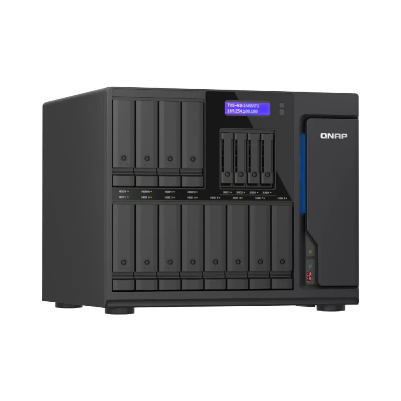 QNAP TVS-AIH1688ATX-U7-32G NAS/opslagserver Tower 32 GB DDR5 0 TB QuTS hero Black