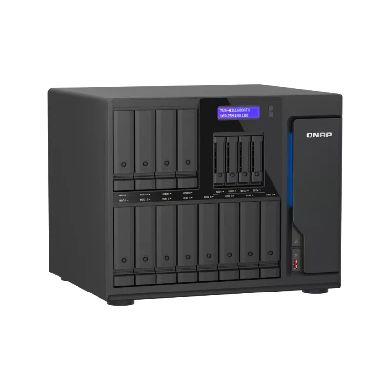 QNAP TVS-AIH1688ATX-U7-32G NAS/opslagserver Tower 32 GB DDR5 0 TB QuTS hero Black
