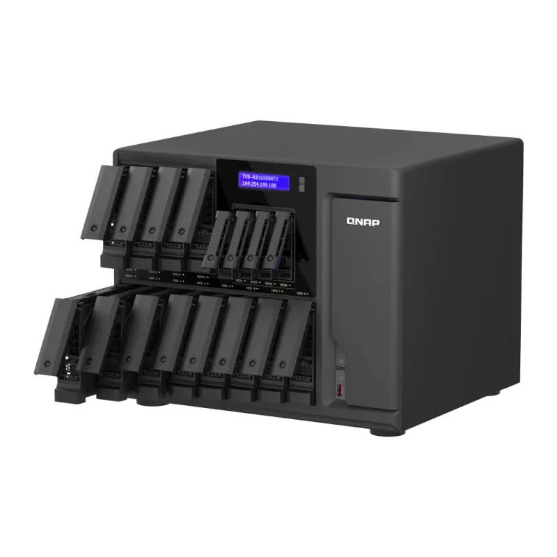 QNAP TVS-AIH1688ATX-U7-32G NAS/opslagserver Tower 32 GB DDR5 0 TB QuTS hero Black