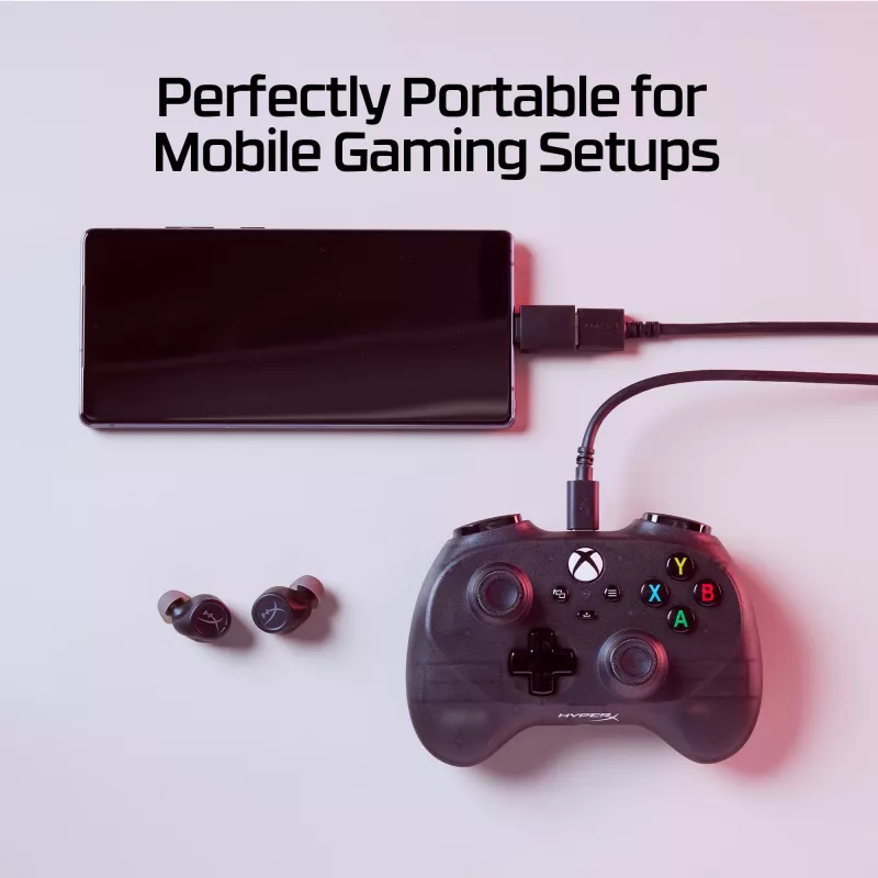 HyperX Clutch Tanto Mini WD Gaming Controller, joystick, Xbox, Xbox One, bedraad, USB, zwart, 2,95 m