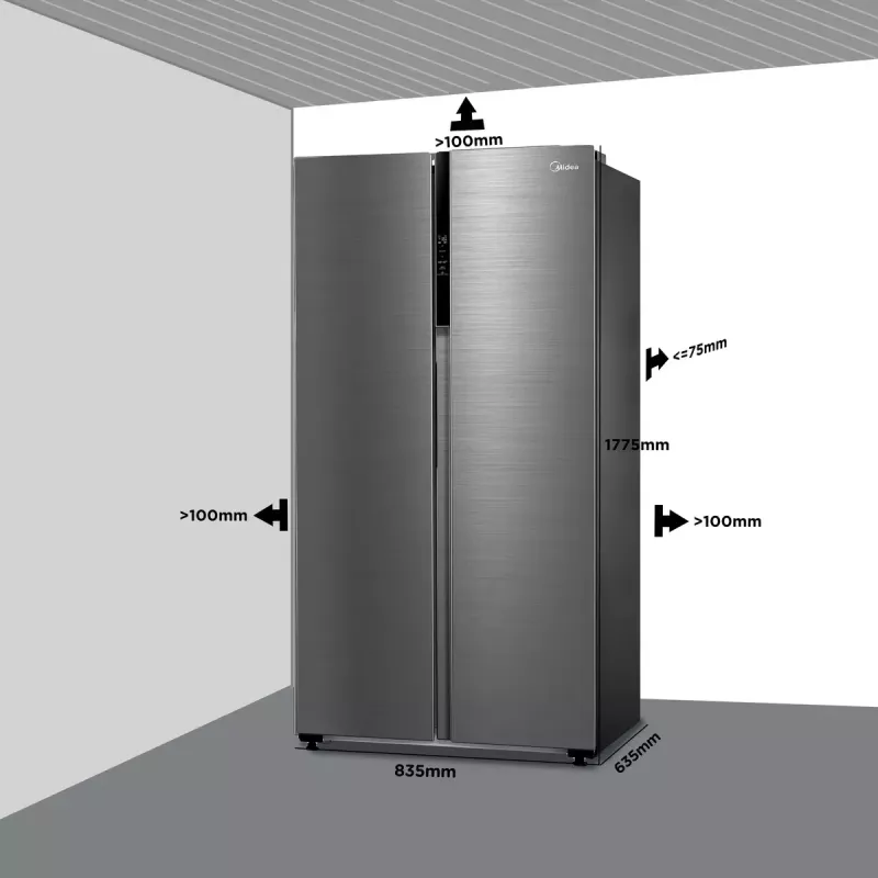 Midea MDRS619FIE46 side-by-side-koelkast 460 L