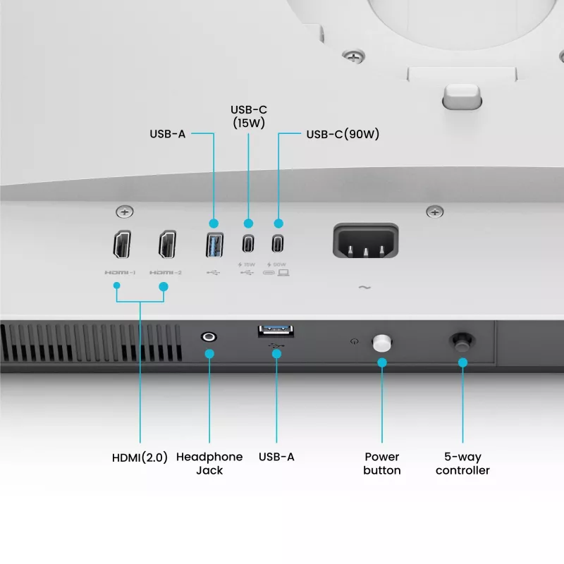 Computermonitor BenQ MA320UP 80 cm (31,5 inch) 3840 x 2160 4K IPS mat, 5 ms, USB-C, ingebouwde luidsprekers, VESA, wit