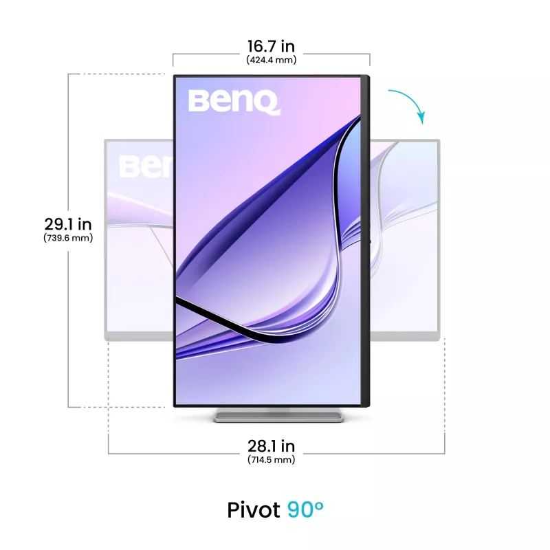 Computermonitor BenQ MA320UP 80 cm (31,5 inch) 3840 x 2160 4K IPS mat, 5 ms, USB-C, ingebouwde luidsprekers, VESA, wit