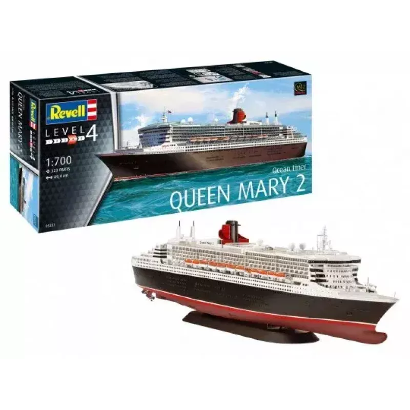 Passagiersschipmodel REVELL Queen Mary 2 bouwpakket, schaal 1:700