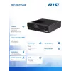 Desktop PC MSI PRO DP21 14M-243BEU — Intel Core i5-14400, Wi‑Fi, Bluetooth, zwart