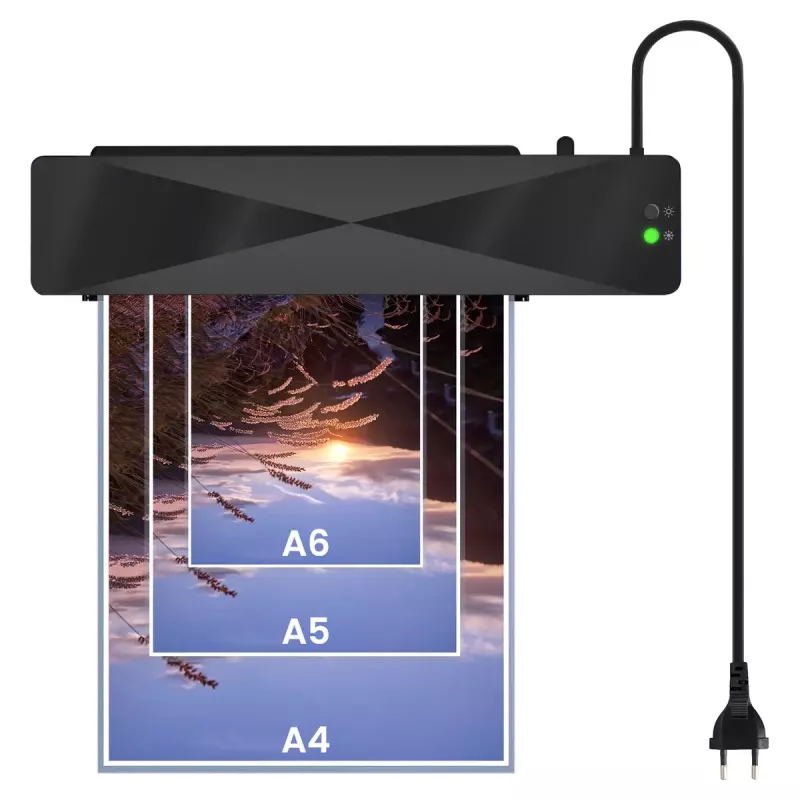 Koud-/heetlaminator SAVIO LR-01/B — max. lamineerbreedte 230 mm, 320 mm/min, 300 W, zwart