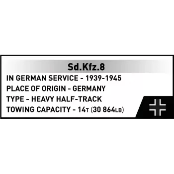 Cobi Blocks Sd.Kfz.8 met 8,8 cm Flak 36 bouwset, 975 onderdelen