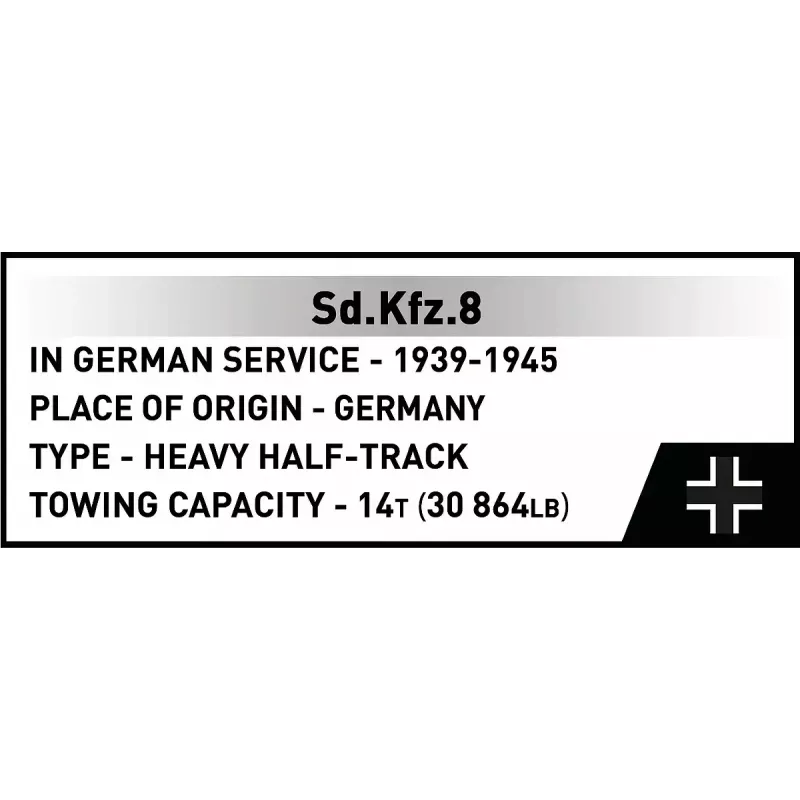 Cobi Blocks Sd.Kfz.8 met 8,8 cm Flak 36 bouwset, 975 onderdelen