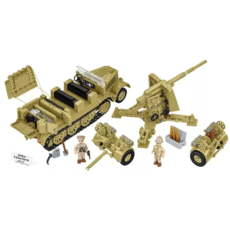 Cobi Blocks Sd.Kfz.8 met 8,8 cm Flak 36 bouwset, 975 onderdelen