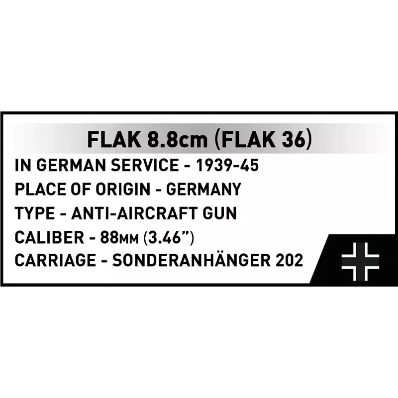 Cobi Blocks Sd.Kfz.8 met 8,8 cm Flak 36 bouwset, 975 onderdelen