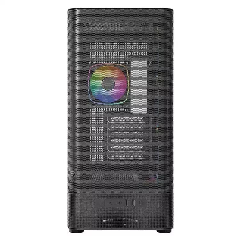 PC-behuizing MODECOM VOLCANO AQ400 ARGB MIDI zwart — MODECOM MC-A-AQ400-4FA-B