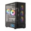 PC-behuizing MODECOM VOLCANO AQ400 ARGB MIDI zwart — MODECOM MC-A-AQ400-4FA-B