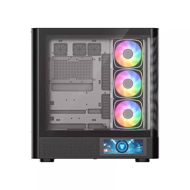 PC-behuizing MODECOM VOLCANO AQ400 ARGB MIDI zwart — MODECOM MC-A-AQ400-4FA-B