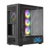 PC-behuizing MODECOM VOLCANO AQ400 ARGB MIDI zwart — MODECOM MC-A-AQ400-4FA-B