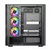 PC-behuizing MODECOM VOLCANO AQ400 ARGB MIDI zwart — MODECOM MC-A-AQ400-4FA-B