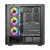 PC-behuizing MODECOM VOLCANO AQ400 ARGB MIDI zwart — MODECOM MC-A-AQ400-4FA-B