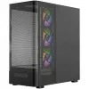 PC-behuizing MODECOM VOLCANO AQ400 ARGB MIDI zwart — MODECOM MC-A-AQ400-4FA-B