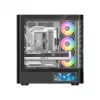 PC-behuizing MODECOM VOLCANO AQ400 ARGB MIDI zwart — MODECOM MC-A-AQ400-4FA-B