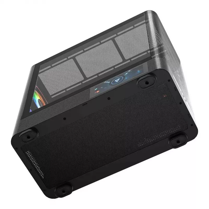 PC-behuizing MODECOM VOLCANO AQ400 ARGB MIDI zwart — MODECOM MC-A-AQ400-4FA-B