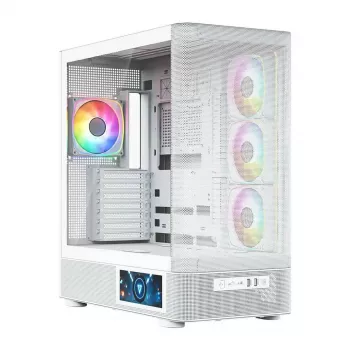 MODECOM VOLCANO AQ400 ARGB MIDI Tower computerbehuizing, wit