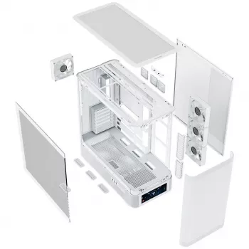 Computerbehuizing MODECOM VOLCANO AQ500 ARGB MIDI wit